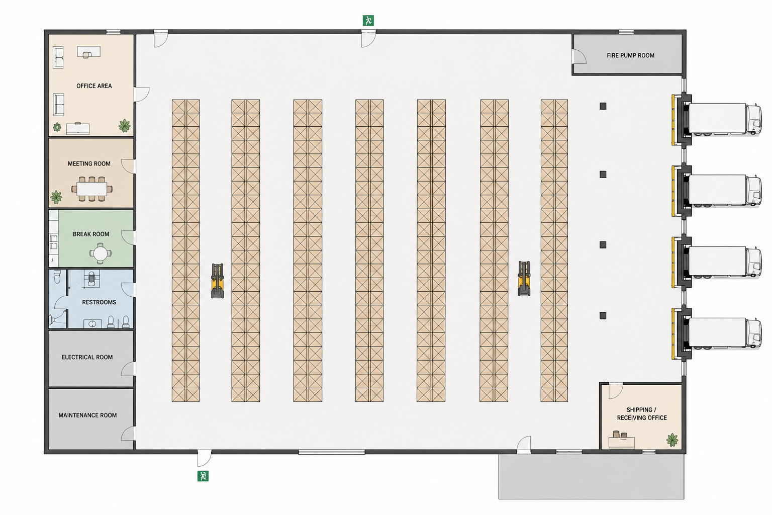 Warehouse floor plan